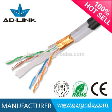 PVC Jacket SFTP cat 6 montaje de cable lan impermeable